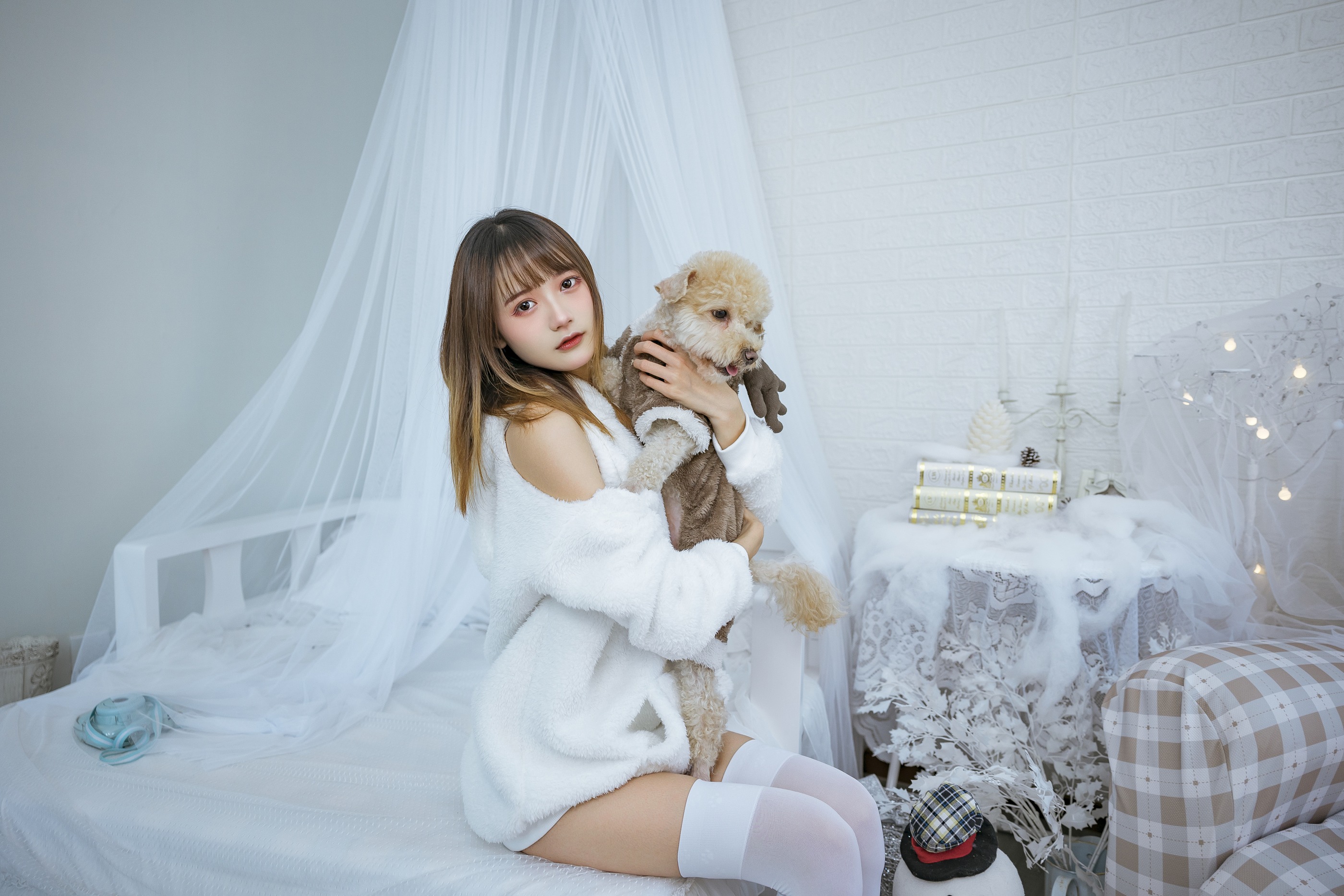 图片[1]-兔子Zzz不吃胡萝卜 – NO.108 温馨少女与宠物们[23P]-XikXak